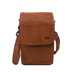 Bear Design Callisto Pelle Schoudertas - Telefoontas Robbie 2.0 Cognac
